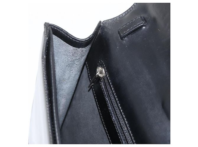 Borsa da lavoro LOEWE in pelle nera argento Auth BAZ025 Nero - vista 22