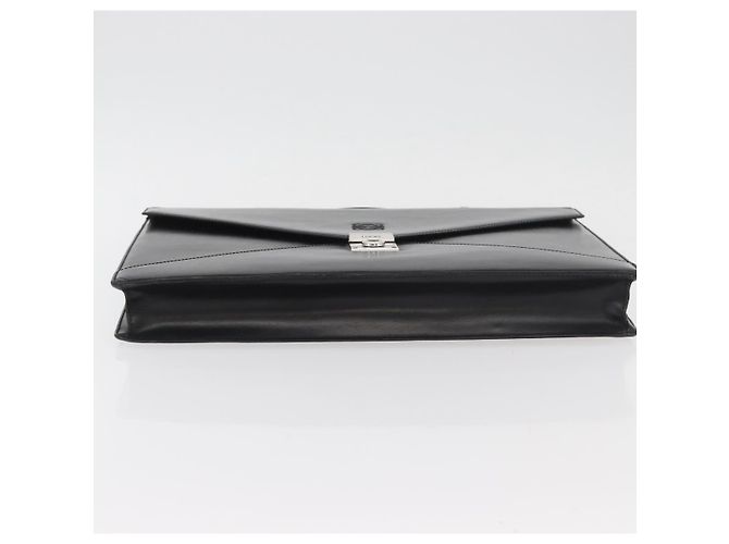 Borsa da lavoro LOEWE in pelle nera argento Auth BAZ025 Nero - vista 5