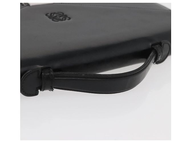 Borsa da lavoro LOEWE in pelle nera argento Auth BAZ025 Nero - vista 7