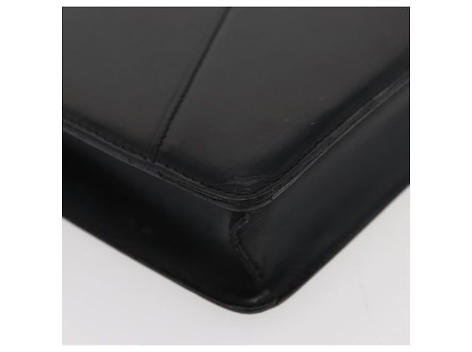 Borsa da lavoro LOEWE in pelle nera argento Auth BAZ025 Nero - vista 9