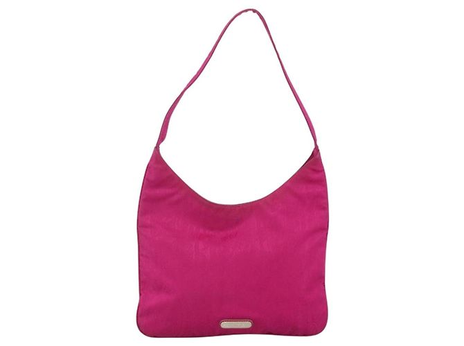 Borsa a Spalla ETRO in Nylon Rosa Argento Auth 174701A - vista 13