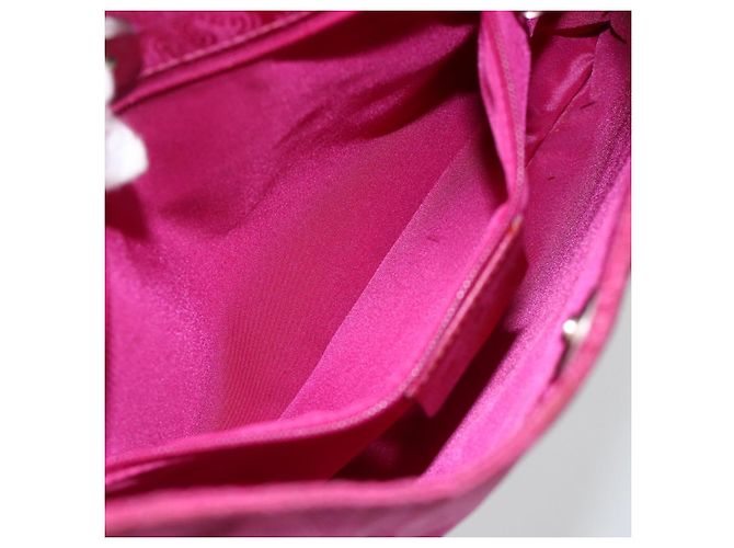 Borsa a Spalla ETRO in Nylon Rosa Argento Auth 174701A - vista 20