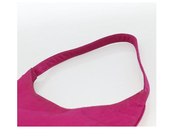 Borsa a Spalla ETRO in Nylon Rosa Argento Auth 174701A - vista 8