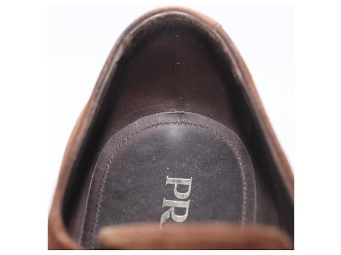 Scarpe eleganti PRADA in camoscio 9 Marrone Auth 174631A - vista 17