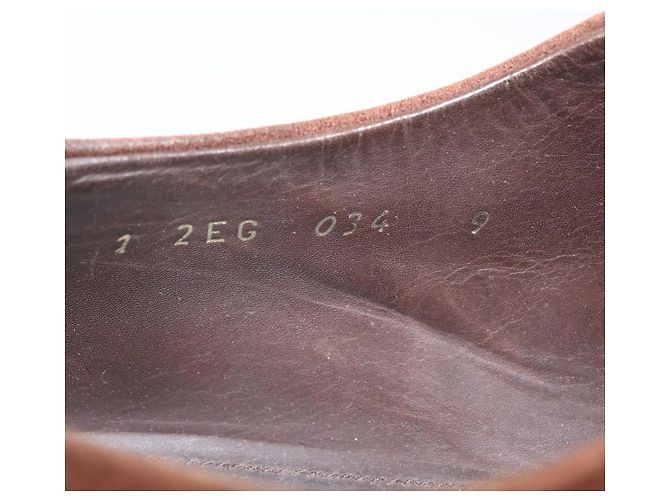 Scarpe eleganti PRADA in camoscio 9 Marrone Auth 174631A - vista 19
