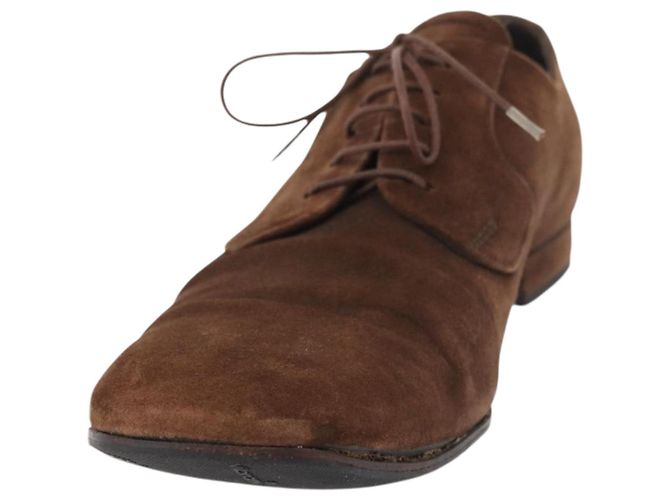 Scarpe eleganti PRADA in camoscio 9 Marrone Auth 174631A - vista 2