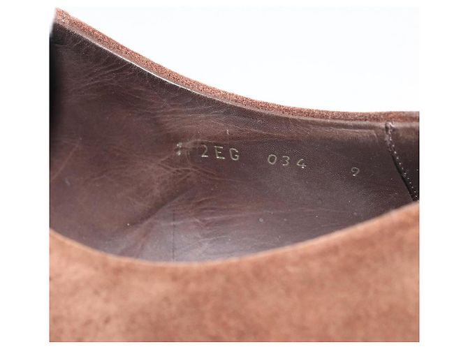 Scarpe eleganti PRADA in camoscio 9 Marrone Auth 174631A - vista 37