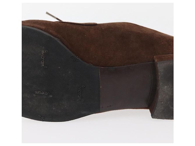 Scarpe eleganti PRADA in camoscio 9 Marrone Auth 174631A - vista 9