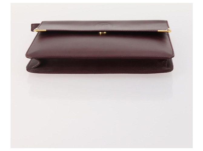 CARTIER Borsa Clutch Must Line in Pelle 4 Pezzi Bordeaux Auth 166795 Bordò - vista 18