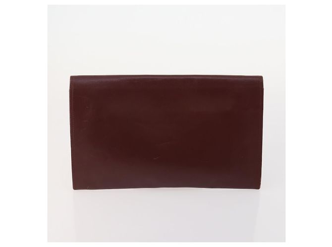 CARTIER Borsa Clutch Must Line in Pelle 4 Pezzi Bordeaux Auth 166795 Bordò - vista 21
