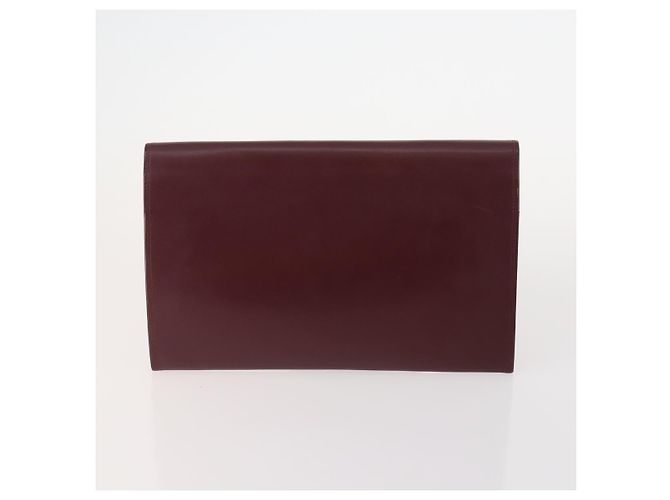 CARTIER Borsa Clutch Must Line in Pelle 4 Pezzi Bordeaux Auth 166795 Bordò - vista 3