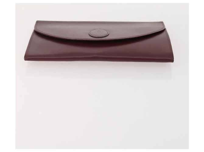 CARTIER Borsa Clutch Must Line in Pelle 4 Pezzi Bordeaux Auth 166795 Bordò - vista 6