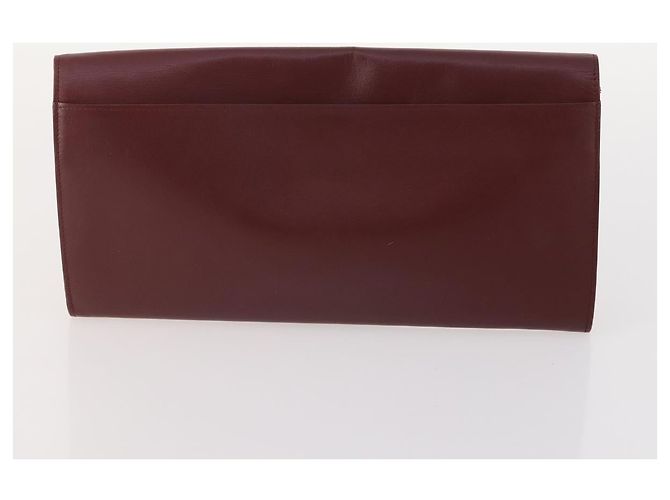 CARTIER Borsa Clutch Must Line in Pelle 4 Pezzi Bordeaux Auth 166795 Bordò - vista 9