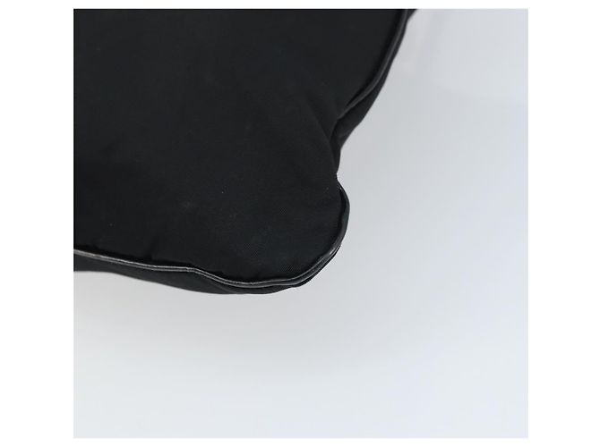 PRADA Borsa a mano in nylon nero argento Auth YKZ113 - vista 15