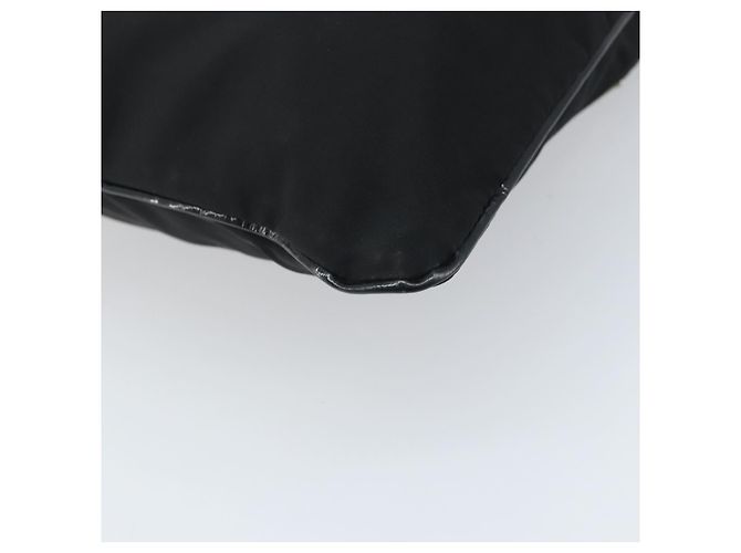 PRADA Borsa a mano in nylon nero argento Auth YKZ113 - vista 16