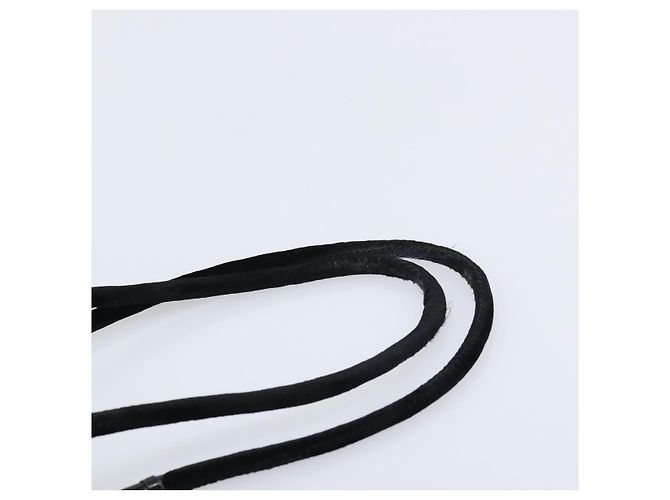 PRADA Borsa a mano in nylon nero argento Auth YKZ113 - vista 8