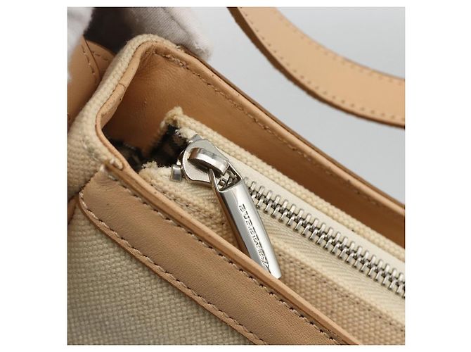 Burberry Schultertasche aus Canvas Hellbeige Silber Authentisch hk3642 - Ansicht 10