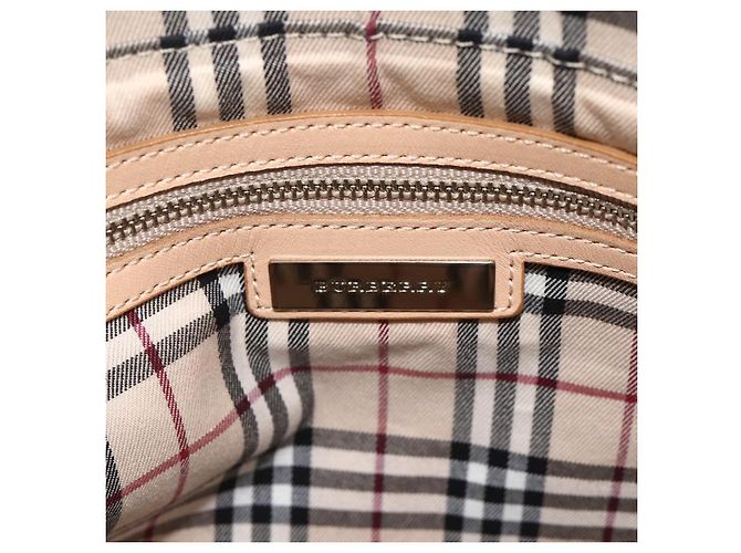 Burberry Schultertasche aus Canvas Hellbeige Silber Authentisch hk3642 - Ansicht 11