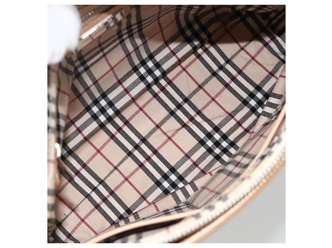 Burberry Schultertasche aus Canvas Hellbeige Silber Authentisch hk3642 - Ansicht 12