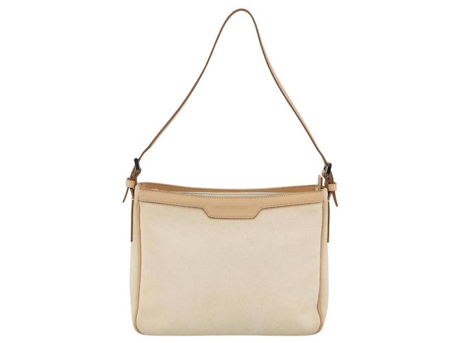 Burberry Schultertasche aus Canvas Hellbeige Silber Authentisch hk3642 - Ansicht 13