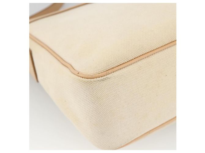 Burberry Schultertasche aus Canvas Hellbeige Silber Authentisch hk3642 - Ansicht 14