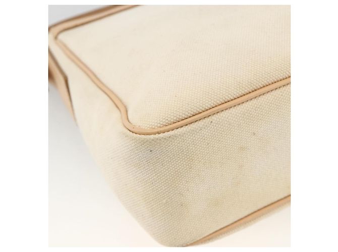 Burberry Schultertasche aus Canvas Hellbeige Silber Authentisch hk3642 - Ansicht 16