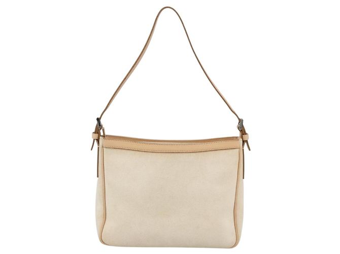 Burberry Schultertasche aus Canvas Hellbeige Silber Authentisch hk3642 - Ansicht 2
