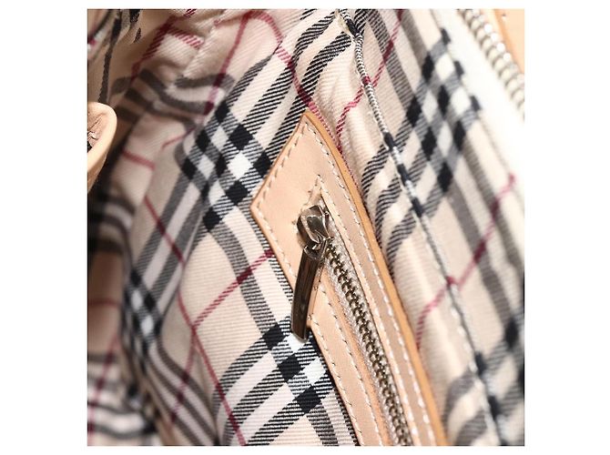 Burberry Schultertasche aus Canvas Hellbeige Silber Authentisch hk3642 - Ansicht 20
