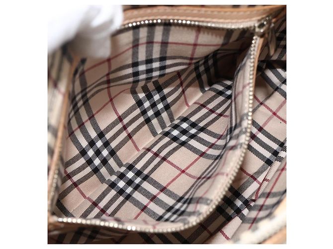 Burberry Schultertasche aus Canvas Hellbeige Silber Authentisch hk3642 - Ansicht 21