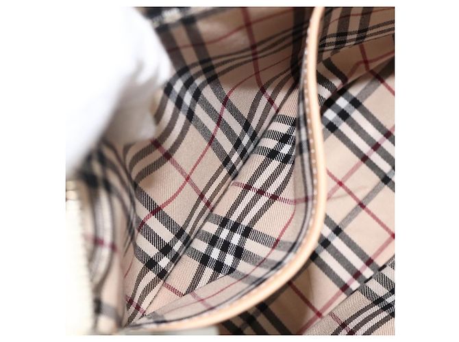 Burberry Schultertasche aus Canvas Hellbeige Silber Authentisch hk3642 - Ansicht 22