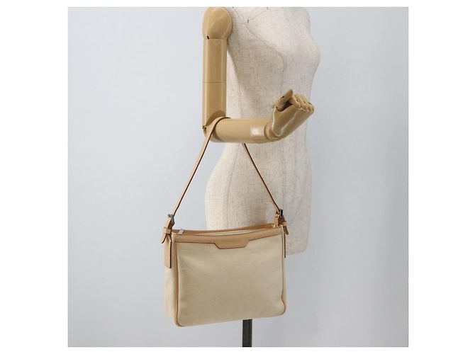 Burberry Schultertasche aus Canvas Hellbeige Silber Authentisch hk3642 - Ansicht 25