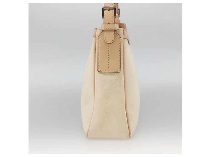 Burberry Schultertasche aus Canvas Hellbeige Silber Authentisch hk3642 - Ansicht 3