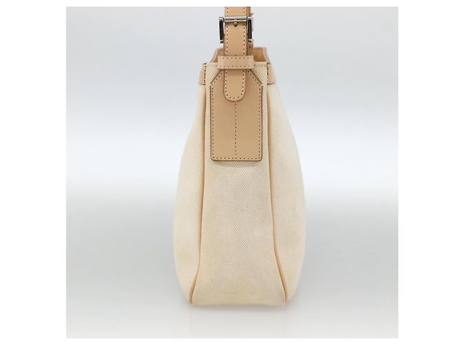Burberry Schultertasche aus Canvas Hellbeige Silber Authentisch hk3642 - Ansicht 4