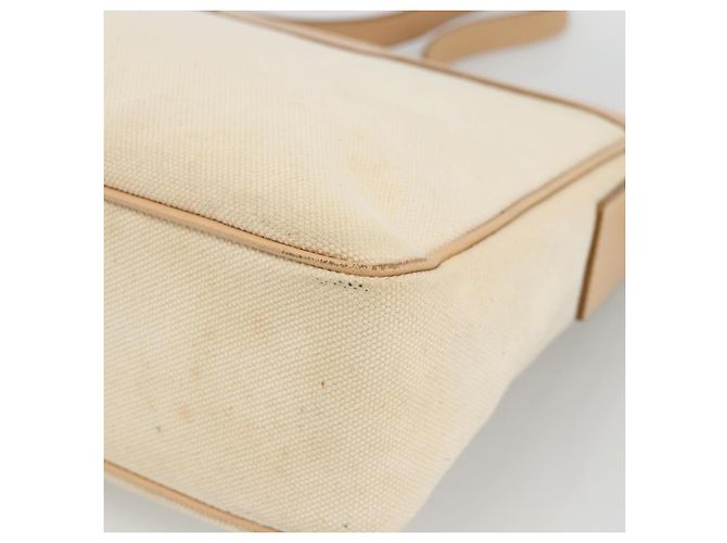Burberry Schultertasche aus Canvas Hellbeige Silber Authentisch hk3642 - Ansicht 9