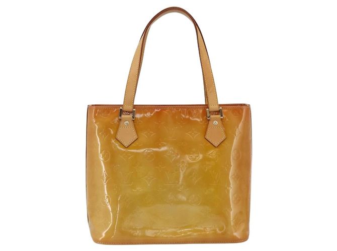 LOUIS VUITTON Borsa a Mano Monogram Vernis Houston Beige M91004 LV Auth hk3629 - vista 13