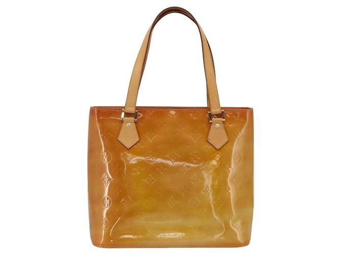 LOUIS VUITTON Borsa a Mano Monogram Vernis Houston Beige M91004 LV Auth hk3629 - vista 2