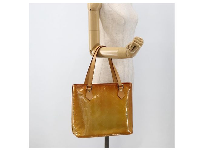 LOUIS VUITTON Borsa a Mano Monogram Vernis Houston Beige M91004 LV Auth hk3629 - vista 23