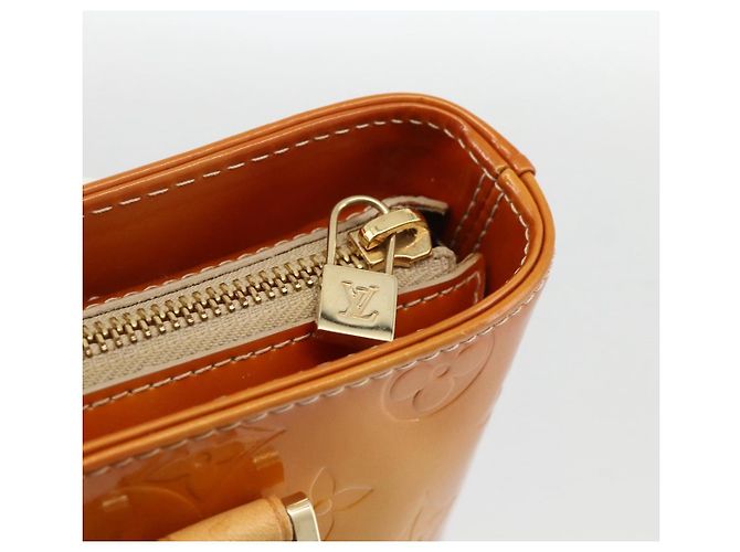 LOUIS VUITTON Borsa a Mano Monogram Vernis Houston Beige M91004 LV Auth hk3629 - vista 9