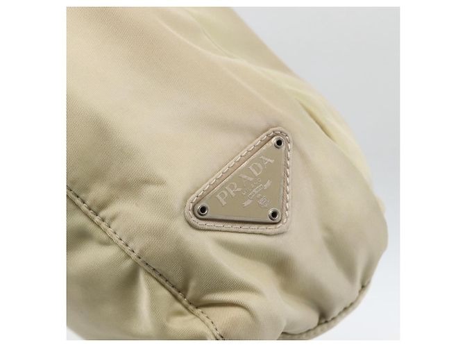 PRADA Borsa a mano in nylon beige argento Auth YKZ988 - vista 18