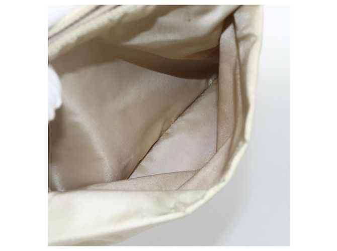 PRADA Borsa a mano in nylon beige argento Auth YKZ988 - vista 23