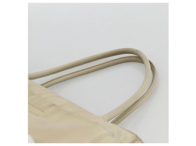 PRADA Borsa a mano in nylon beige argento Auth YKZ988 - vista 8