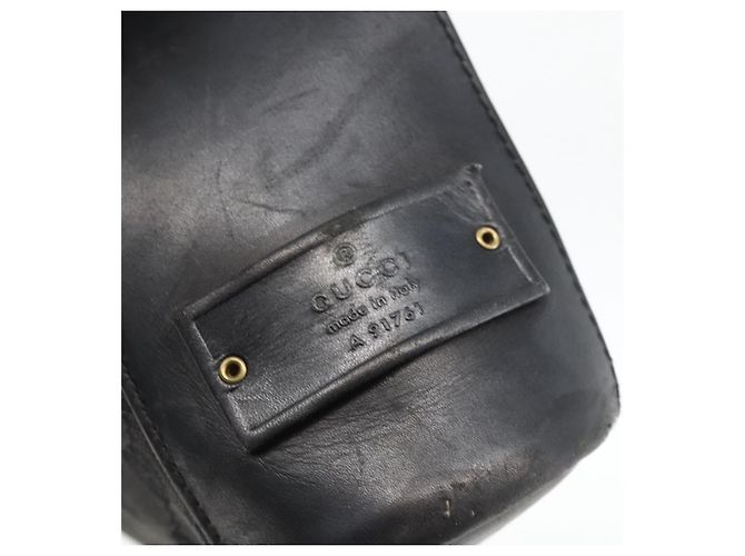 Borsa a Spalla GG Canvas Gucci Nera Oro 91761 Auth mr2200 Nero D'oro - vista 10