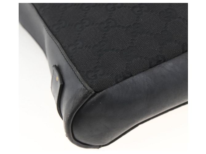 Borsa a Spalla GG Canvas Gucci Nera Oro 91761 Auth mr2200 Nero D'oro - vista 16