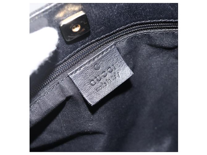 Borsa a Spalla GG Canvas Gucci Nera Oro 91761 Auth mr2200 Nero D'oro - vista 17