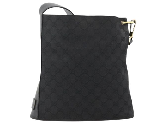 Borsa a Spalla GG Canvas Gucci Nera Oro 91761 Auth mr2200 Nero D'oro - vista 2