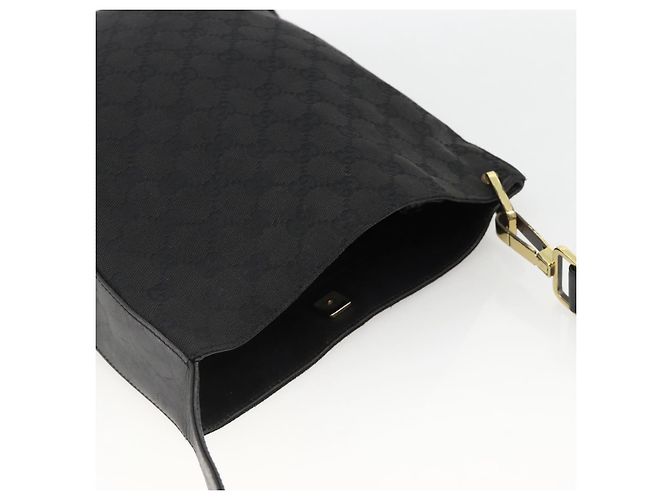 Borsa a Spalla GG Canvas Gucci Nera Oro 91761 Auth mr2200 Nero D'oro - vista 6