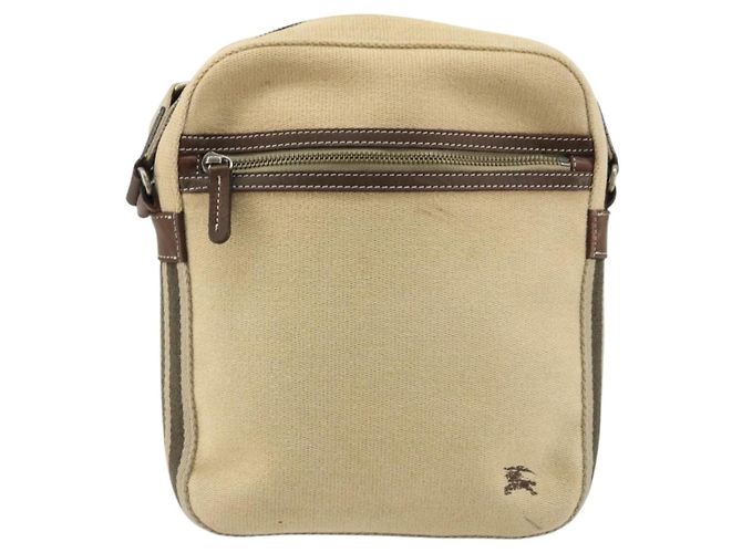 Borsa a Spalla Burberry Blue Label in Tela Beige Argento Auth hk3692 - vista 13