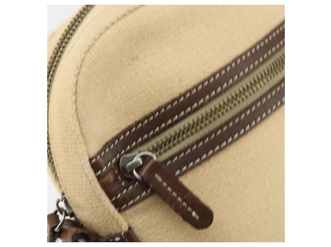 Borsa a Spalla Burberry Blue Label in Tela Beige Argento Auth hk3692 - vista 18