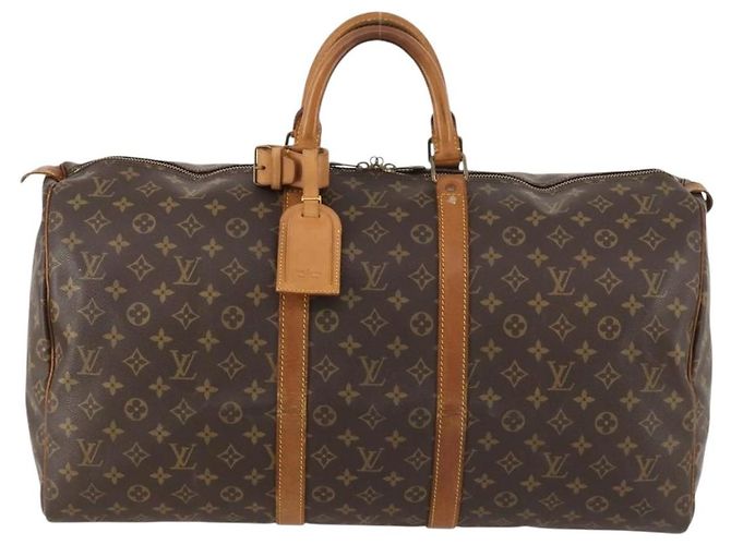 LOUIS VUITTON Borsa Boston Monogram Keepall 55 M41424 LV Auth BSZ585 Monogramma - vista 13