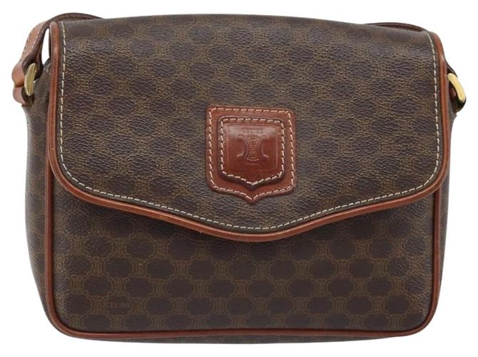 Céline Borsa a spalla in tela Macadam CELINE in pelle PVC marrone oro Auth YKZ056 D'oro - vista 13